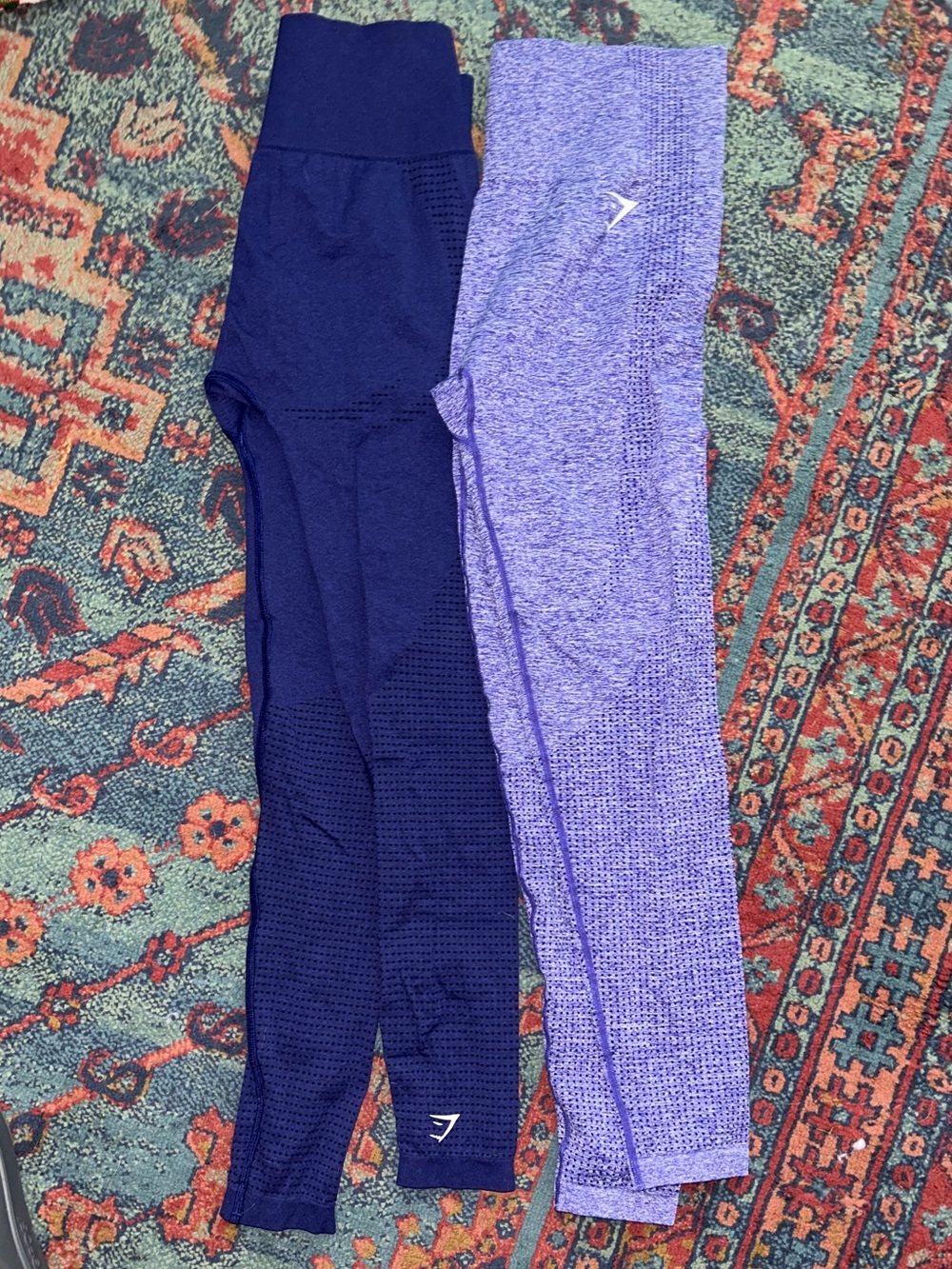 Gymshark women’s Seamless Leggings Set - cobalt  and Lavender